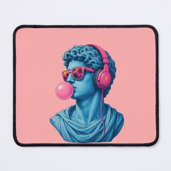 Item preview, Funny Classical Statue With Headphones Bubble Gum Retro  designed and sold by anemiche.