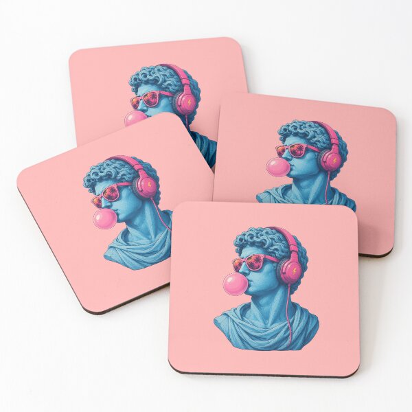 Item preview, Funny Classical Statue With Headphones Bubble Gum Retro  designed and sold by anemiche.