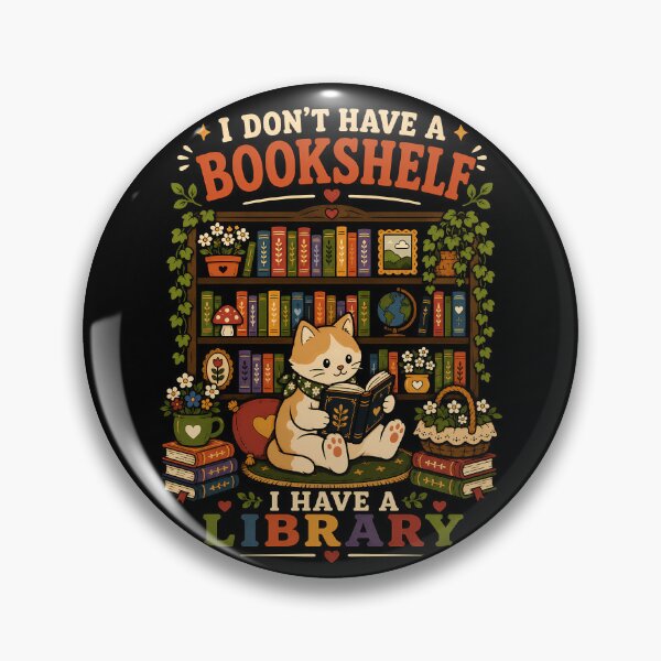 Item preview, Cute Cat Reading in a Cozy Library Design designed and sold by rafaeltto.