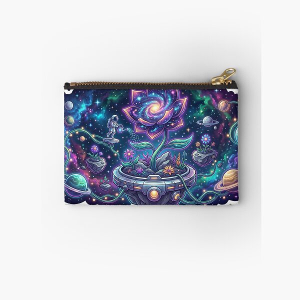 Item preview, Cosmic Garden — Astronaut Tending Galaxy Flower in Space Sticker designed and sold by RoyArt0.