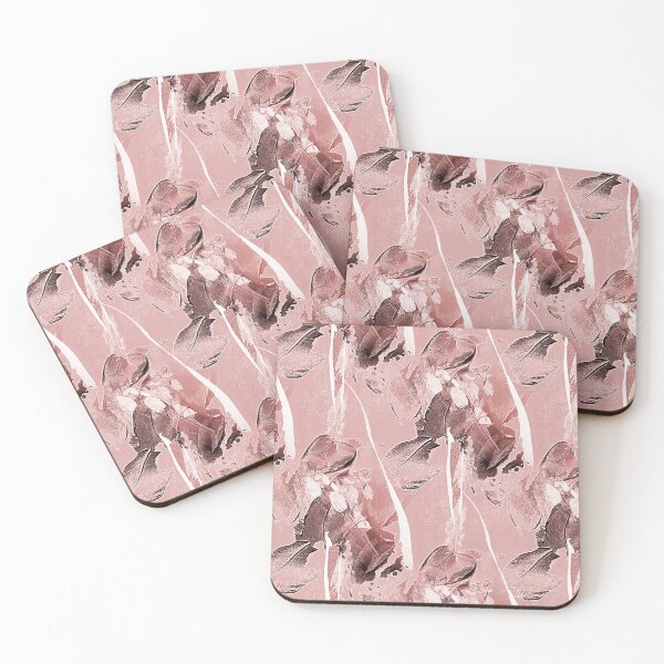 Item preview, Painterly Abstract Flowers on Pastel Peach designed and sold by Artistestella.