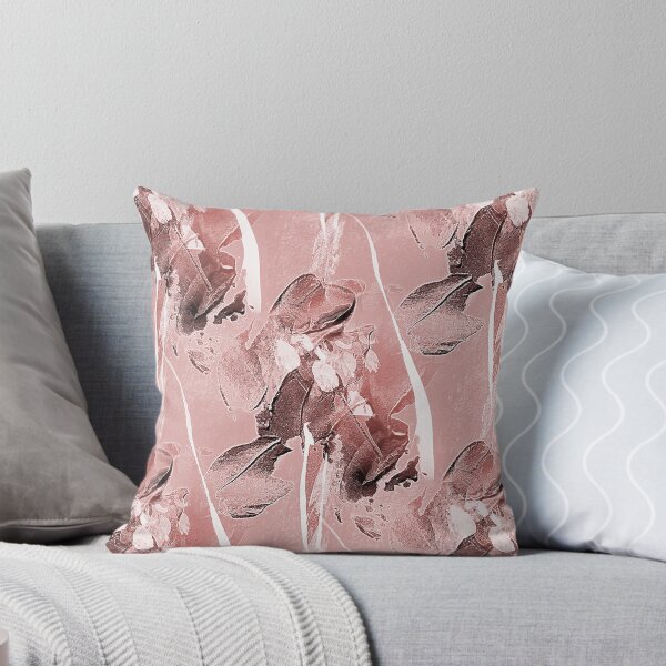 Item preview, Painterly Abstract Flowers on Pastel Peach designed and sold by Artistestella.