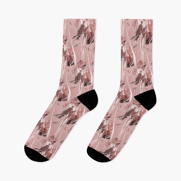 Item preview, Painterly Abstract Flowers on Pastel Peach designed and sold by Artistestella.