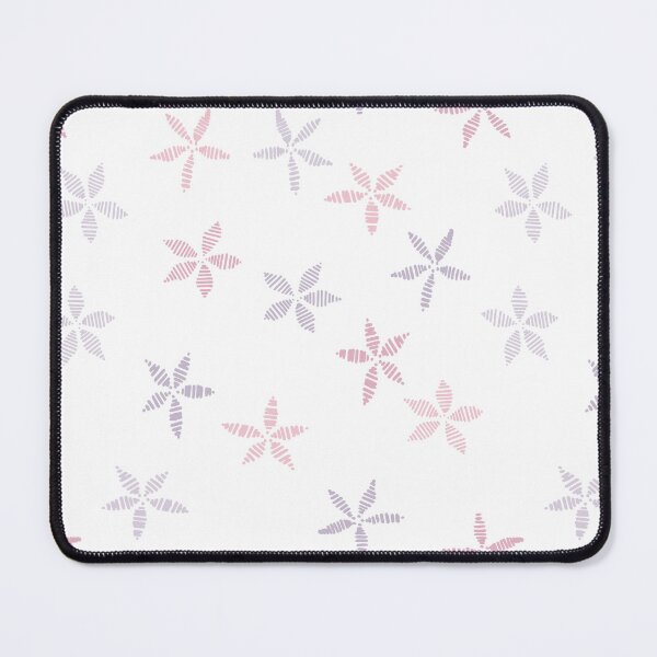 Item preview, satin flower - stitching lines - white pink designed and sold by Stephanie Fiona Design.