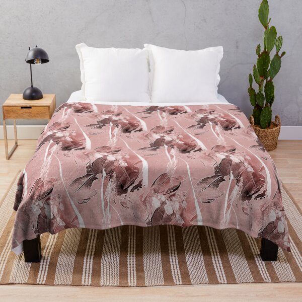 Item preview, Painterly Abstract Flowers on Pastel Peach designed and sold by Artistestella.