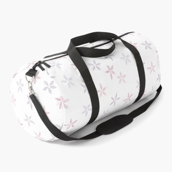 Item preview, satin flower - stitching lines - white pink designed and sold by Stephanie Fiona Design.