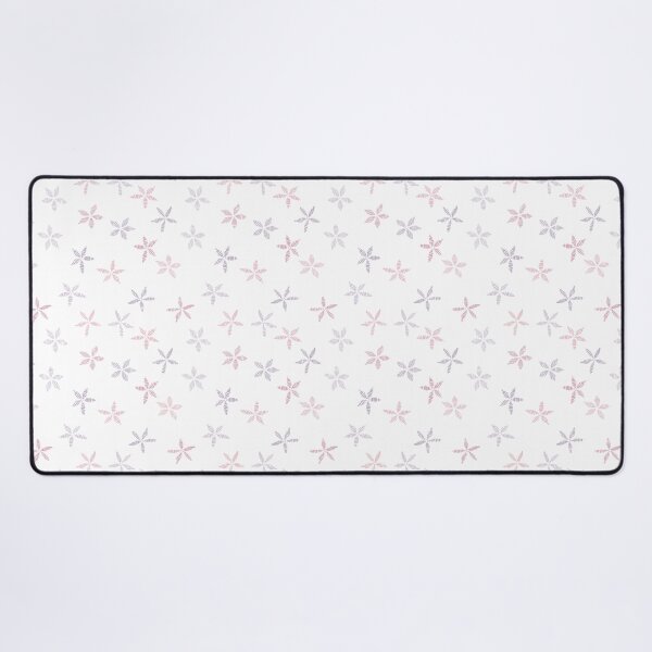 Item preview, satin flower - stitching lines - white pink designed and sold by Stephanie Fiona Design.