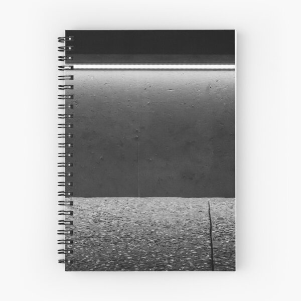Item preview, Minimalist Black And White Industrial Concrete Wall With Linear Light And Textured Floor designed and sold by Nmallia.