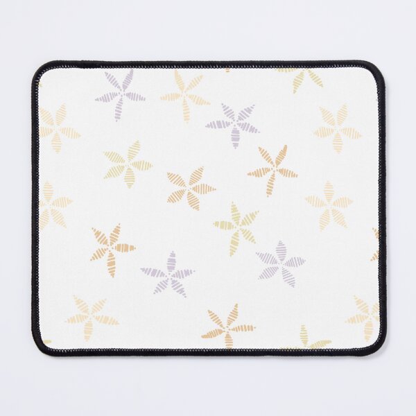 Item preview, satin flower - stitching lines - white orange designed and sold by Stephanie Fiona Design.