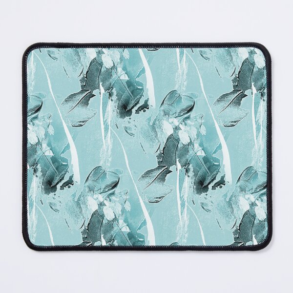 Item preview, Painterly Abstract Flowers on Pastel Teal designed and sold by Artistestella.