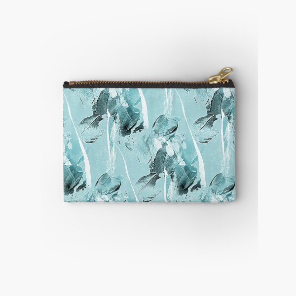 Item preview, Painterly Abstract Flowers on Pastel Teal designed and sold by Artistestella.