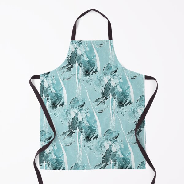 Item preview, Painterly Abstract Flowers on Pastel Teal designed and sold by Artistestella.