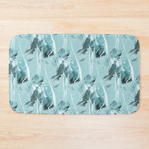 Item preview, Painterly Abstract Flowers on Pastel Teal designed and sold by Artistestella.