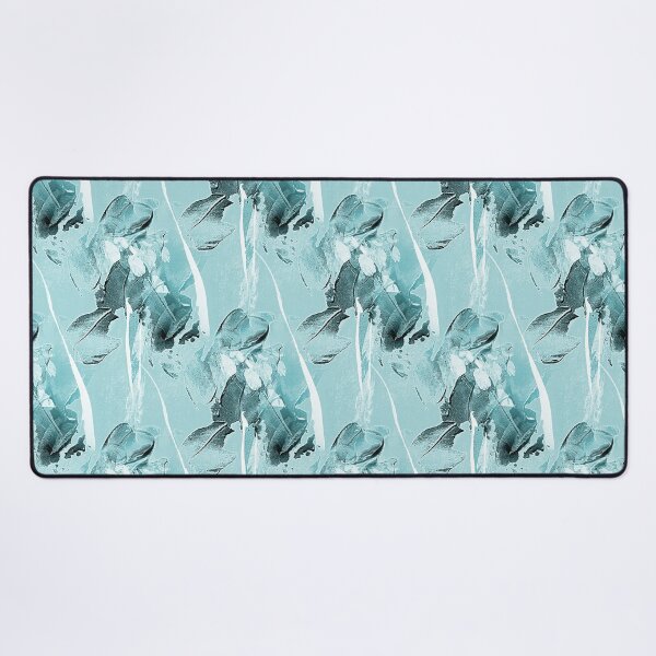 Item preview, Painterly Abstract Flowers on Pastel Teal designed and sold by Artistestella.
