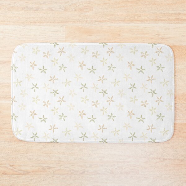 Item preview, satin flower - stitching lines - white green designed and sold by Stephanie Fiona Design.