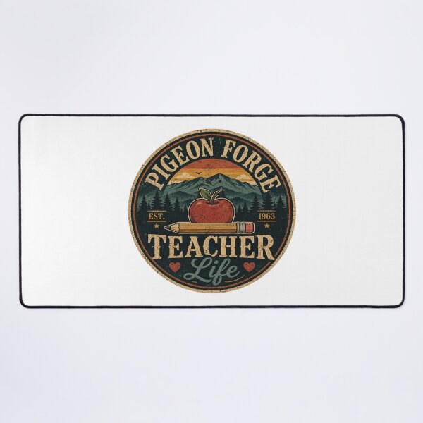 Item preview, Pigeon Forge Teacher Life Vintage Badge | Tennessee Teacher Retro Smoky Mountains designed and sold by Globalcitytees.