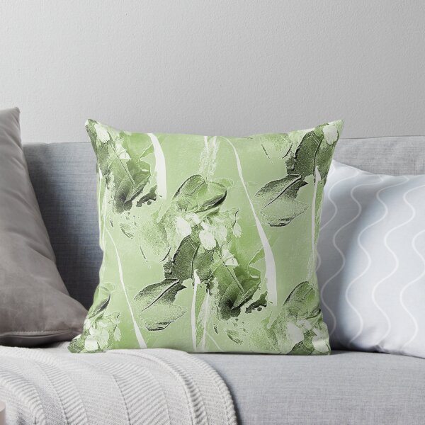 Item preview, Painterly Abstract Flowers on Pastel Green designed and sold by Artistestella.