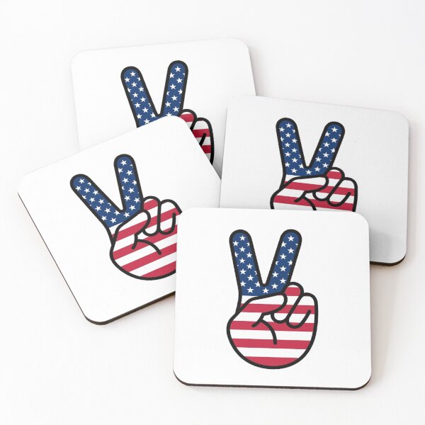 Item preview, American Flag Peace Sign Patriotic 4th of July USA Pride designed and sold by raedattia.