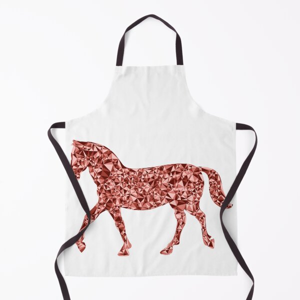 Item preview, Red Triangular Mosaic Trotting Horse Silhouette Design designed and sold by DymondDesigns.