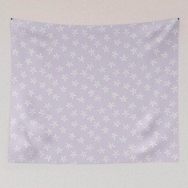 Item preview, satin flower - stitching lines - purple white designed and sold by Stephanie Fiona Design.