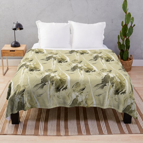 Item preview, Painterly Abstract Flowers on Pastel Beige designed and sold by Artistestella.
