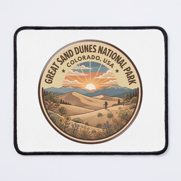 Item preview, Great Sand Dunes National Park Colorado Hiker Sunset Wildflowers designed and sold by LittleArij.