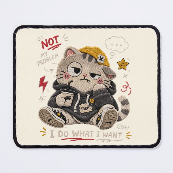 Item preview, Not My Problem Funny Sarcastic Kawaii Cat designed and sold by 0606PM.