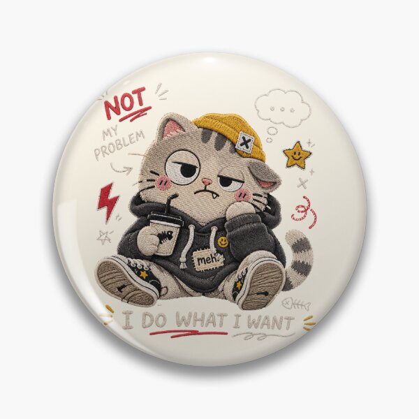 Item preview, Not My Problem Funny Sarcastic Kawaii Cat designed and sold by 0606PM.