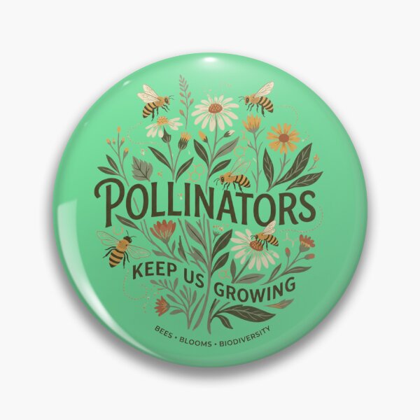 Item preview, Pollinators Keep Us Growing | Bee Botanical Nature Artwork designed and sold by Amr Darwish Graphic designer.