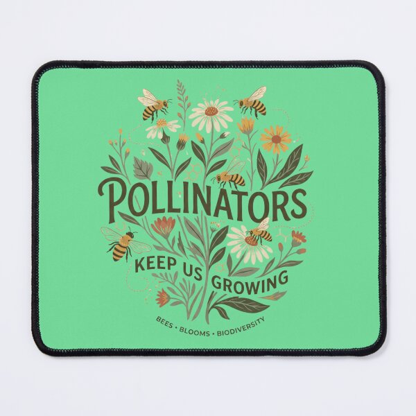 Item preview, Pollinators Keep Us Growing | Bee Botanical Nature Artwork designed and sold by Amr Darwish Graphic designer.