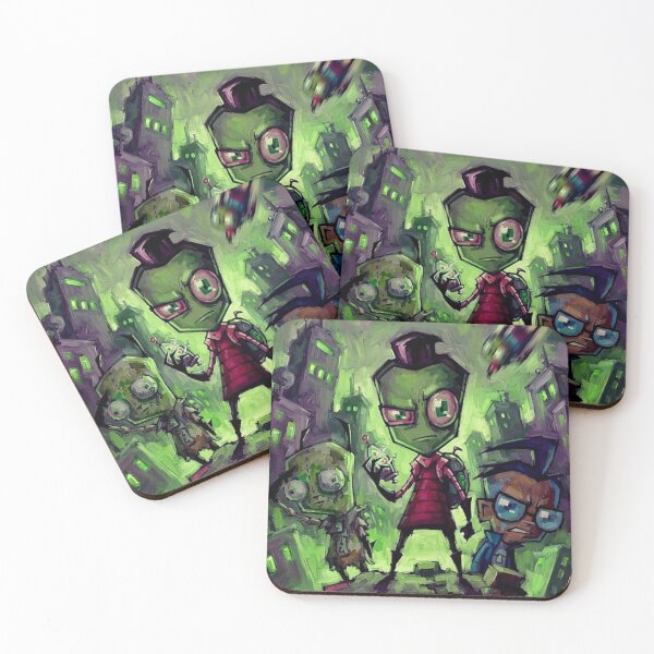 Item preview, Invader Zim Animated Sci-Fi Fine Art Tribute designed and sold by Art's Diner.