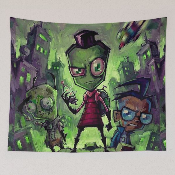 Item preview, Invader Zim Animated Sci-Fi Fine Art Tribute designed and sold by Art's Diner.