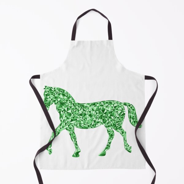 Item preview, Green Triangular Mosaic Trotting Horse Silhouette Design designed and sold by DymondDesigns.