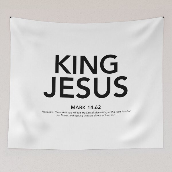Item preview, English - King Jesus  Mark 14:62 Black Text designed and sold by Believe-Jesus.