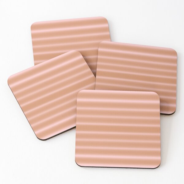 Item preview, Minimalist Ribbed Waves Pattern in Blush Pink and Caramel designed and sold by pluielegere.