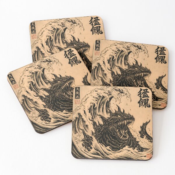 Item preview, Ukiyo-e Dragon Wave Japanese Woodblock Print designed and sold by GrinGalore.