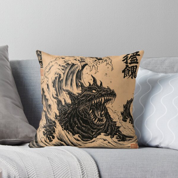 Item preview, Ukiyo-e Dragon Wave Japanese Woodblock Print designed and sold by GrinGalore.