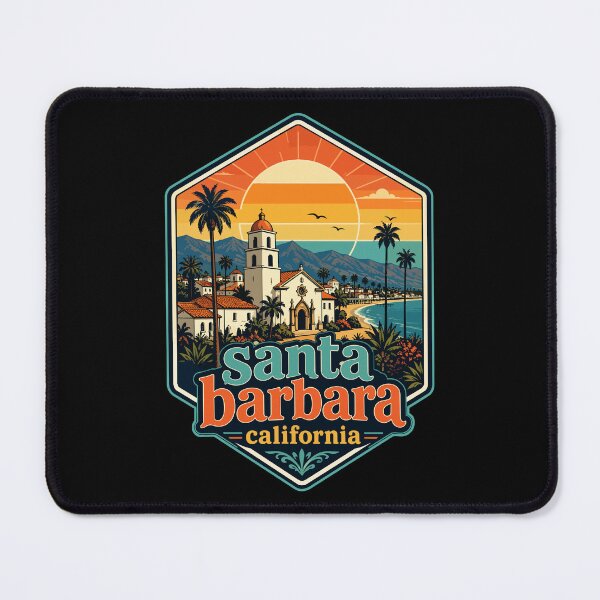 Item preview, Santa Barbara California Retro designed and sold by TomFrontierArt.