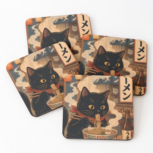 Item preview, Black Cat Ramen designed and sold by SchultzWaltons.