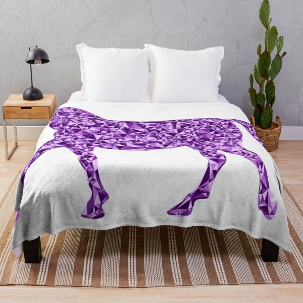 Item preview, Purple Triangular Mosaic Trotting Horse Silhouette Design designed and sold by DymondDesigns.