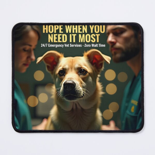 Item preview, Hope When You Need It Most Vet Poster: 24-7 Surgical Dog Hospital Canvas designed and sold by Creative-RE.