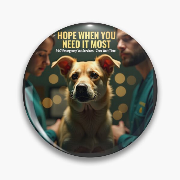 Item preview, Hope When You Need It Most Vet Poster: 24-7 Surgical Dog Hospital Canvas designed and sold by Creative-RE.