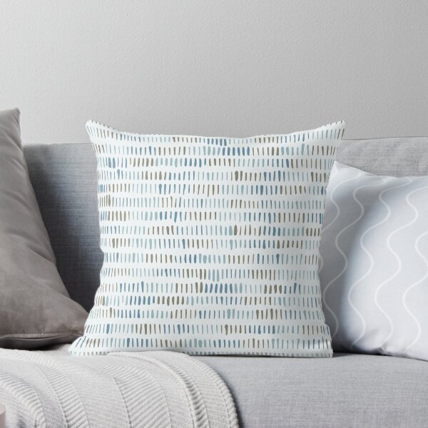 Item preview, whisp patter - stitching lines - white blue designed and sold by Stephanie Fiona Design.