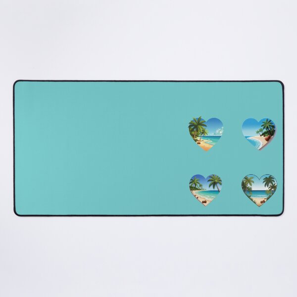 Item preview, Tropical Beach Love Hearts with Palm Trees and Coconuts designed and sold by Beachy.
