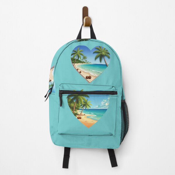 Item preview, Tropical Beach Love Hearts with Palm Trees and Coconuts designed and sold by Beachy.