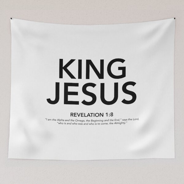 Item preview, English - King Jesus  Revelation 1:8 Black Text designed and sold by Believe-Jesus.
