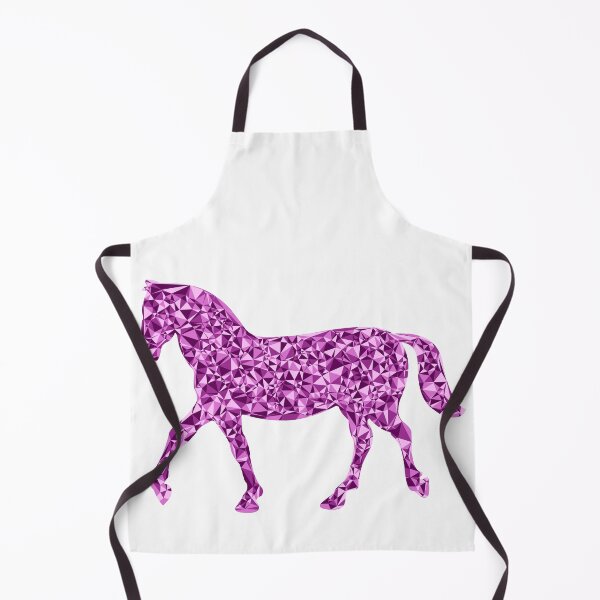 Item preview, Pink Triangular Mosaic Trotting Horse Silhouette Design designed and sold by DymondDesigns.