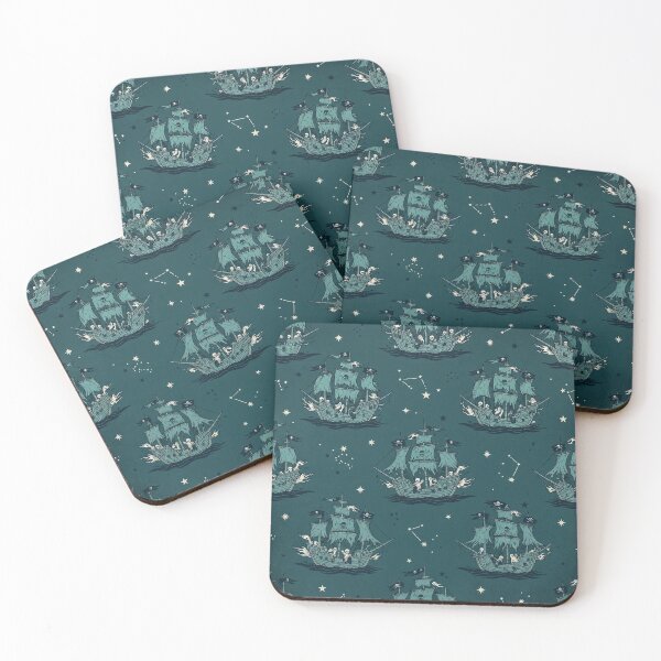Item preview, Ghost Ships - Vintage Seamless Halloween Pattern designed and sold by inkaylindesign.