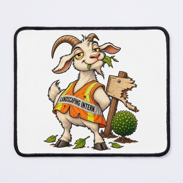 Item preview, Landscaping Intern Goat designed and sold by Concrete Coffee Studio.