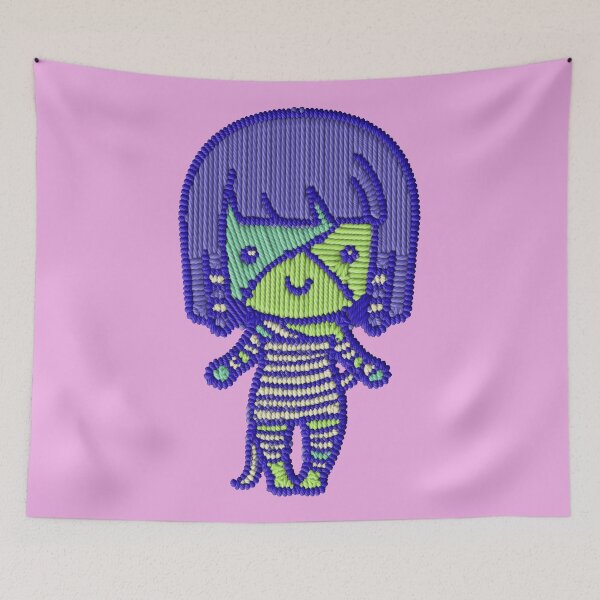 Item preview, Kawaii Zombie Girl Halloween Embroidery Patch Sticker designed and sold by · GAMING SOUL ·.